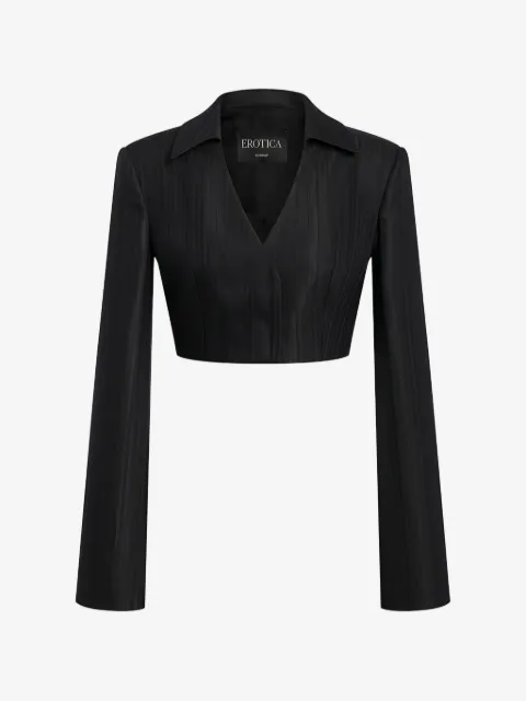DONDUP pinstripe cropped jacket