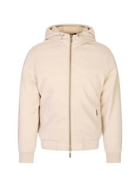 Moorer hooded zip-up jacket