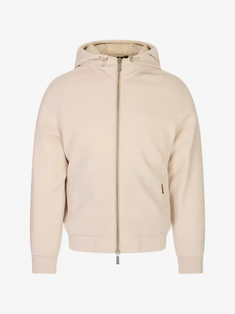 Moorer hooded zip-up jacket