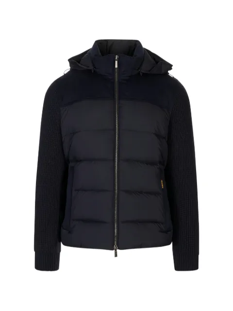 Moorer zip-up hooded jacket