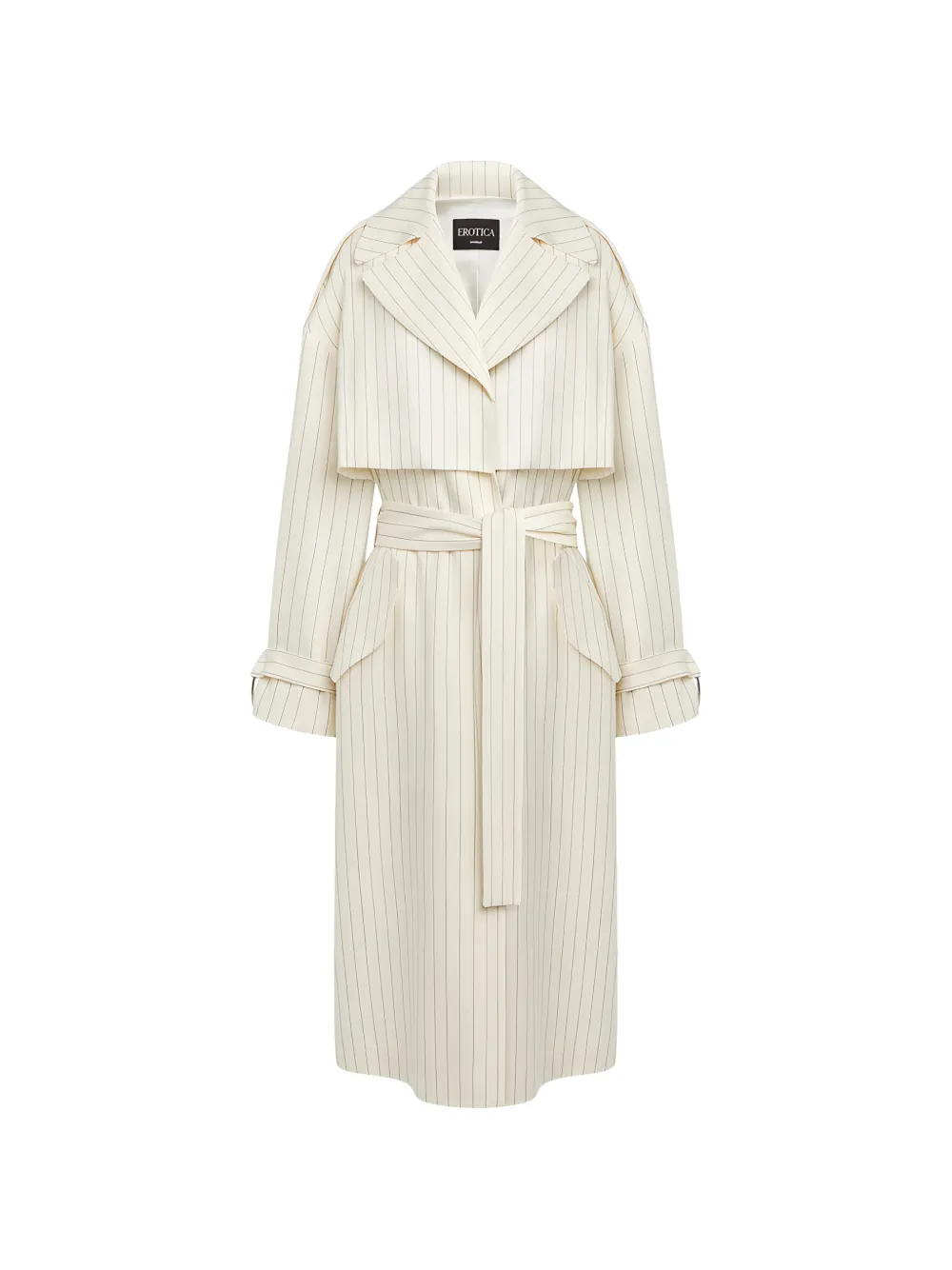 DONDUP pinstripe-pattern trench coat - Toni neutri