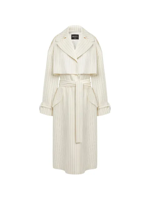 DONDUP pinstripe-pattern trench coat