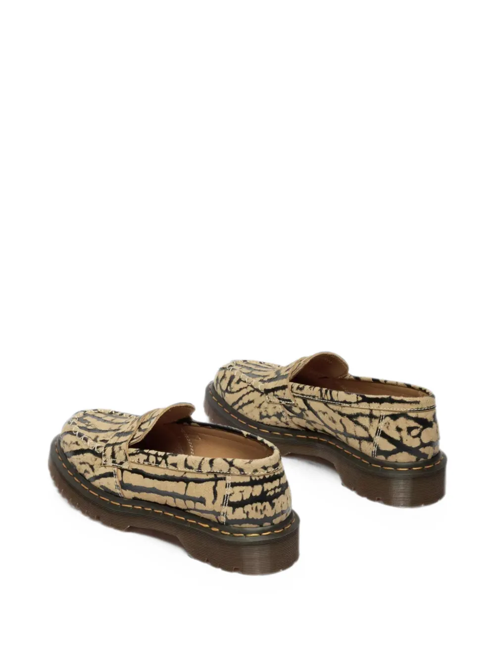 Dr Martens Delapre animal-print penny loafers Beige