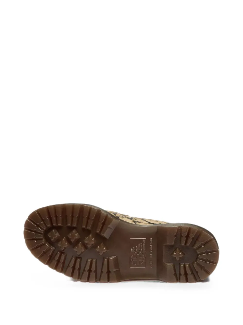 Dr Martens Delapre animal-print penny loafers Beige