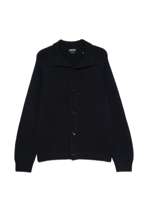 TOM FORD ribbed-knit shawl-collar cardigan