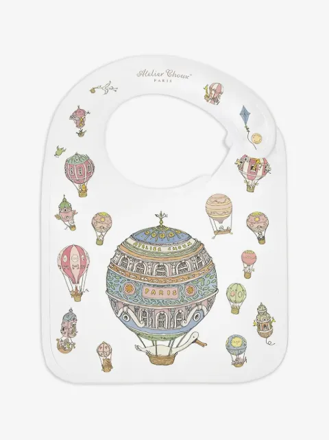 Atelier Choux babero Hot Air Balloons de algodón de Atelier Choux x Mattias Adolfsson
