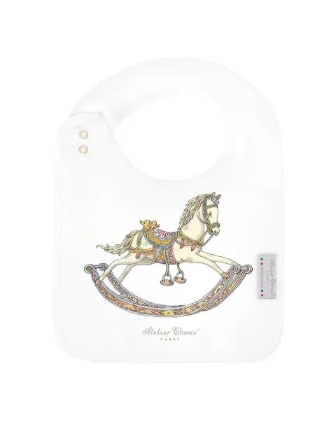 Atelier Choux rocking-horse print bib