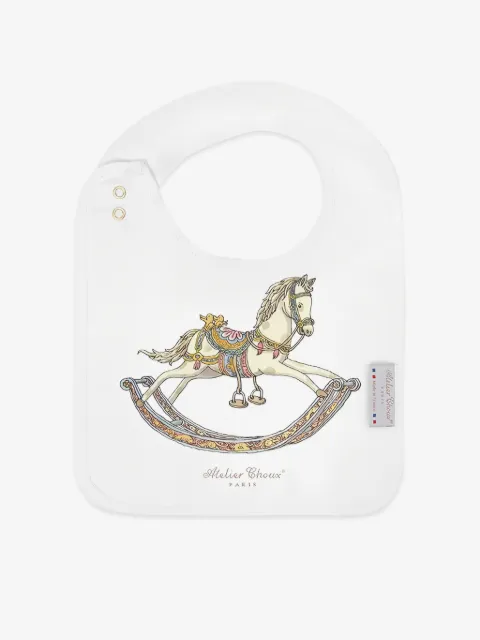 Atelier Choux rocking-horse print bib