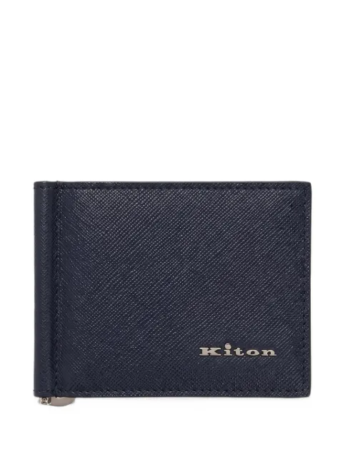 Kiton logo-plaque bifold wallet