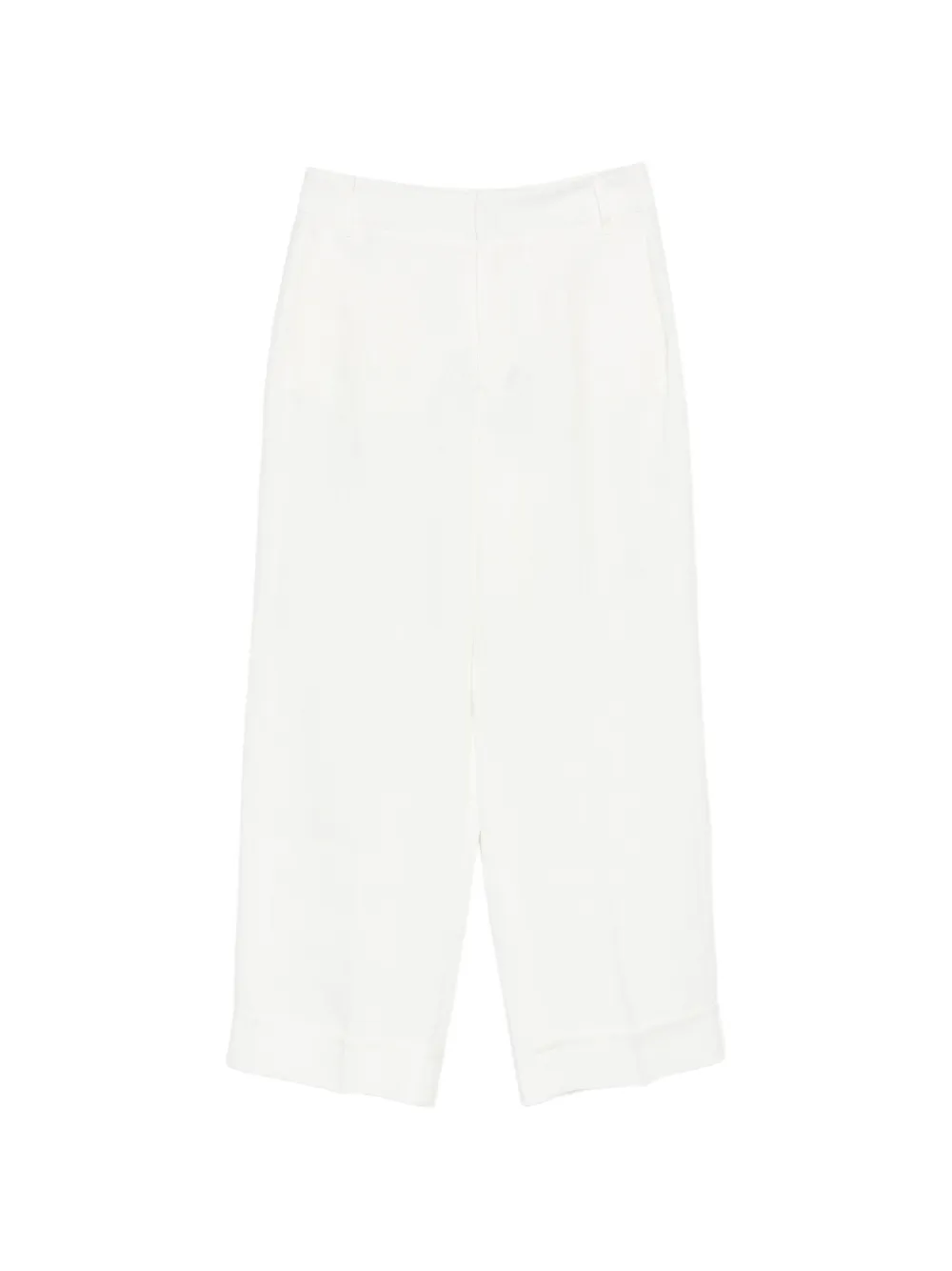 'S Max Mara pressed-crease turned-up trousers - White