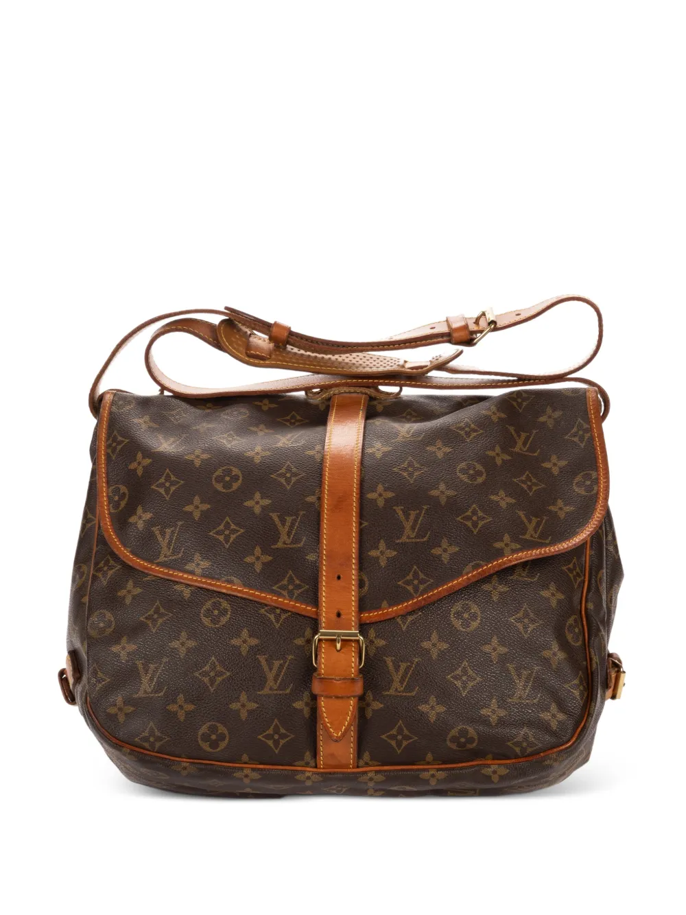 Louis Vuitton Pre-Owned GM Saumur shoulder bag - Braun