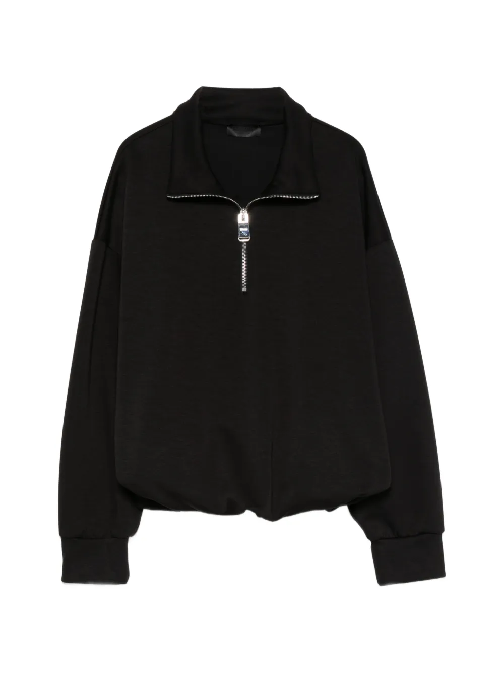 DONDUP quarter-zip drop-shoulder sweater - Nero
