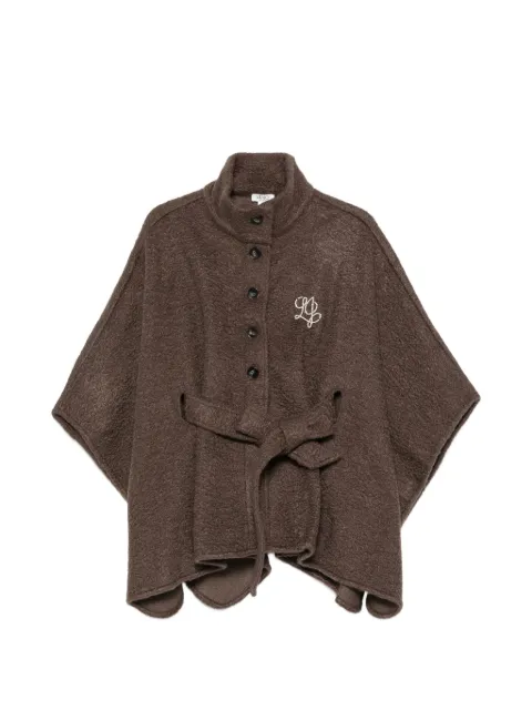 LIU JO belted logo-embellished cape