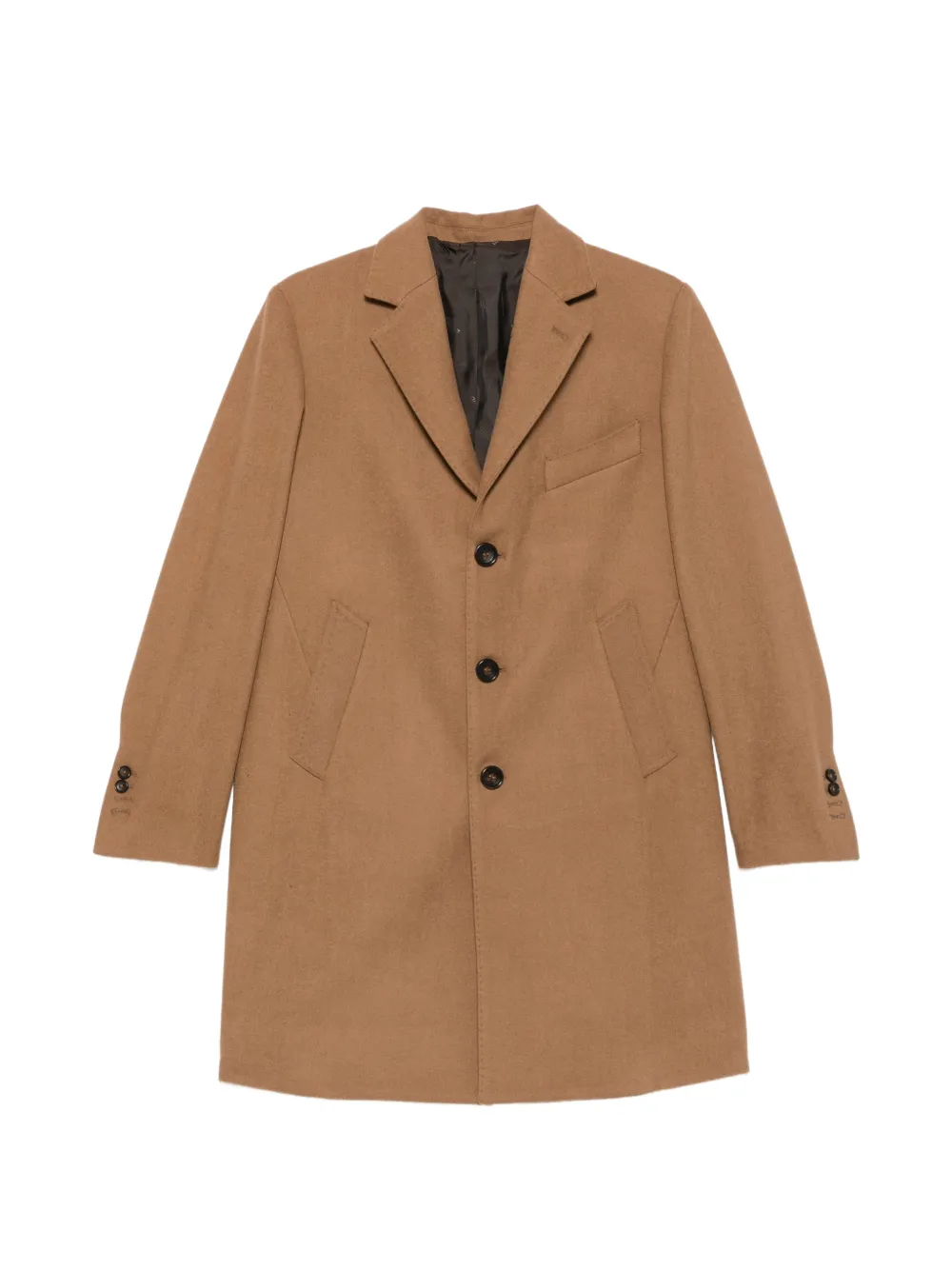 Daniele Alessandrini single-breasted notched-lapels coat - Marrone