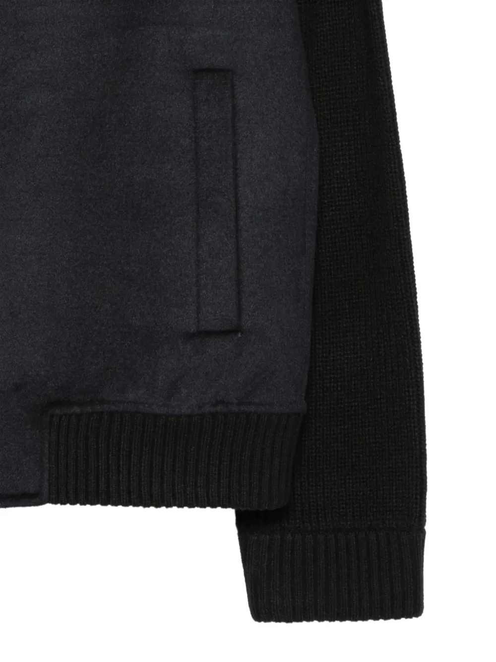 Daniele Alessandrini panelled knit-sleeve jacket Blauw