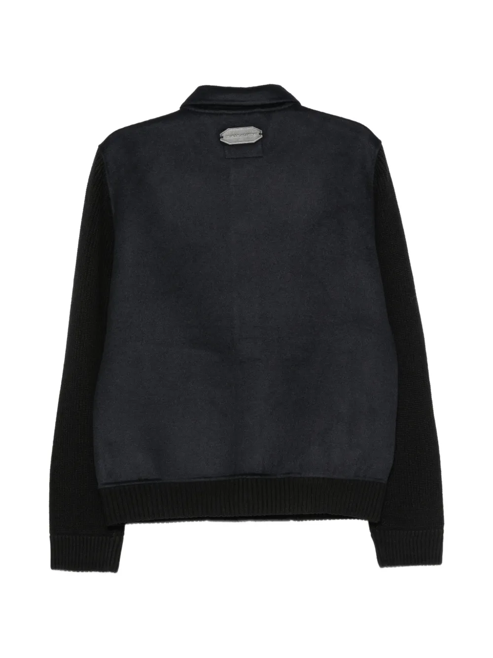 Daniele Alessandrini panelled knit-sleeve jacket Blauw