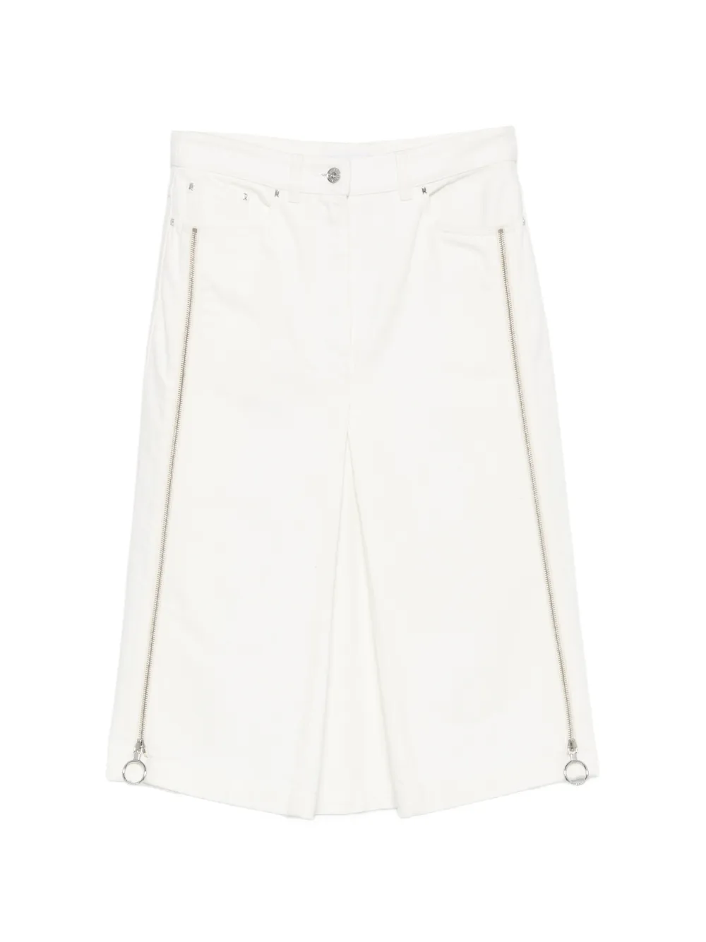 Rabanne Jeansrock in Distressed-Optik - Weiß