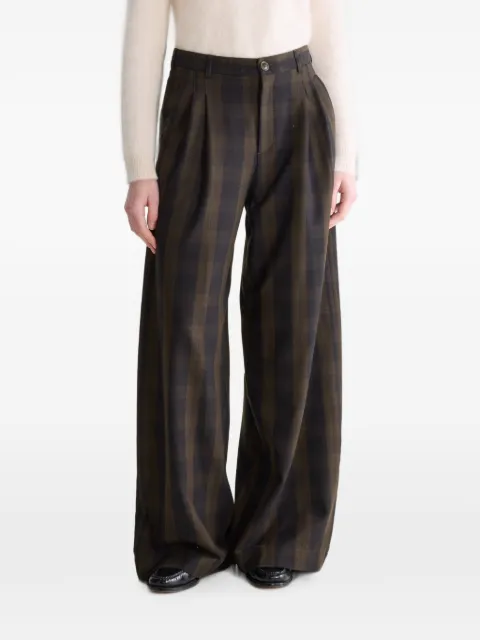 Bellerose Volkert check-pattern wide-leg trousers