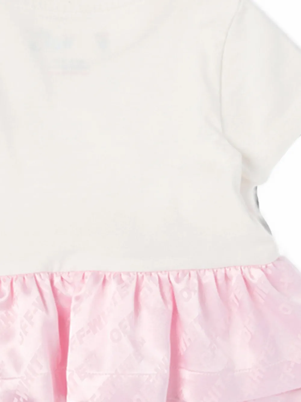 Off-White Kids Gelaagde jurk met jacquard-logo Wit