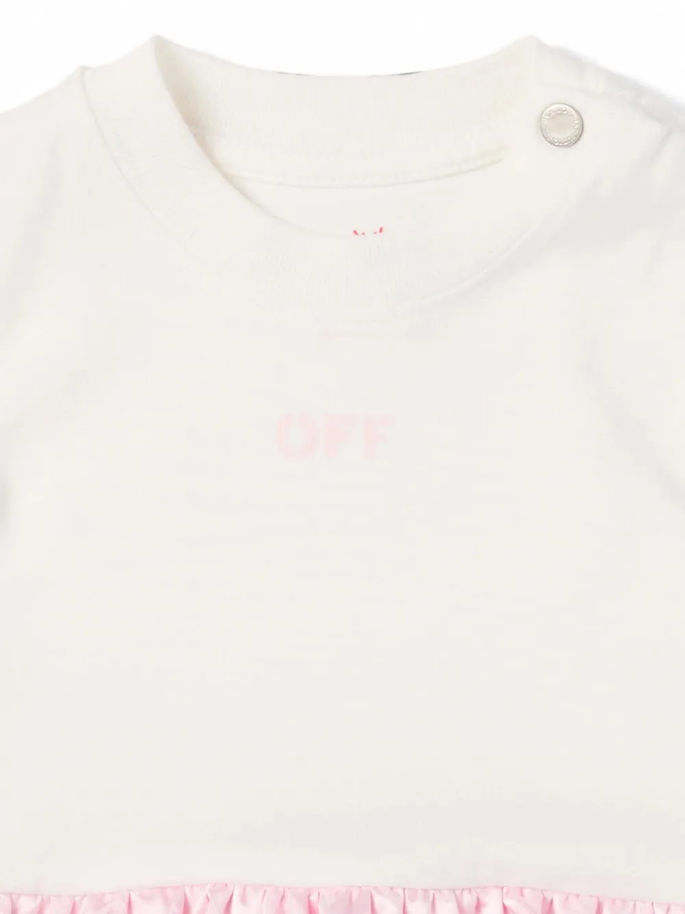 Off-White Kids Gelaagde jurk met jacquard-logo Wit