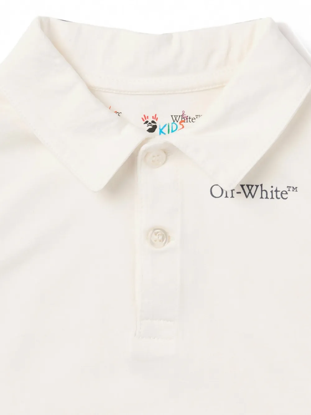 Off-White Kids Bookish Mix gestreepte romper Beige
