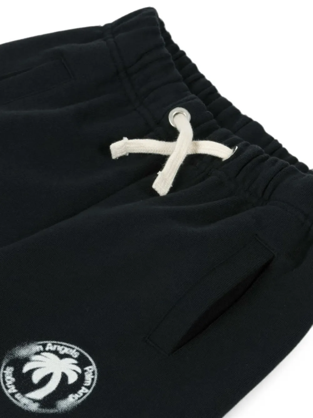 Palm Angels Kids Shorts met logoprint Zwart