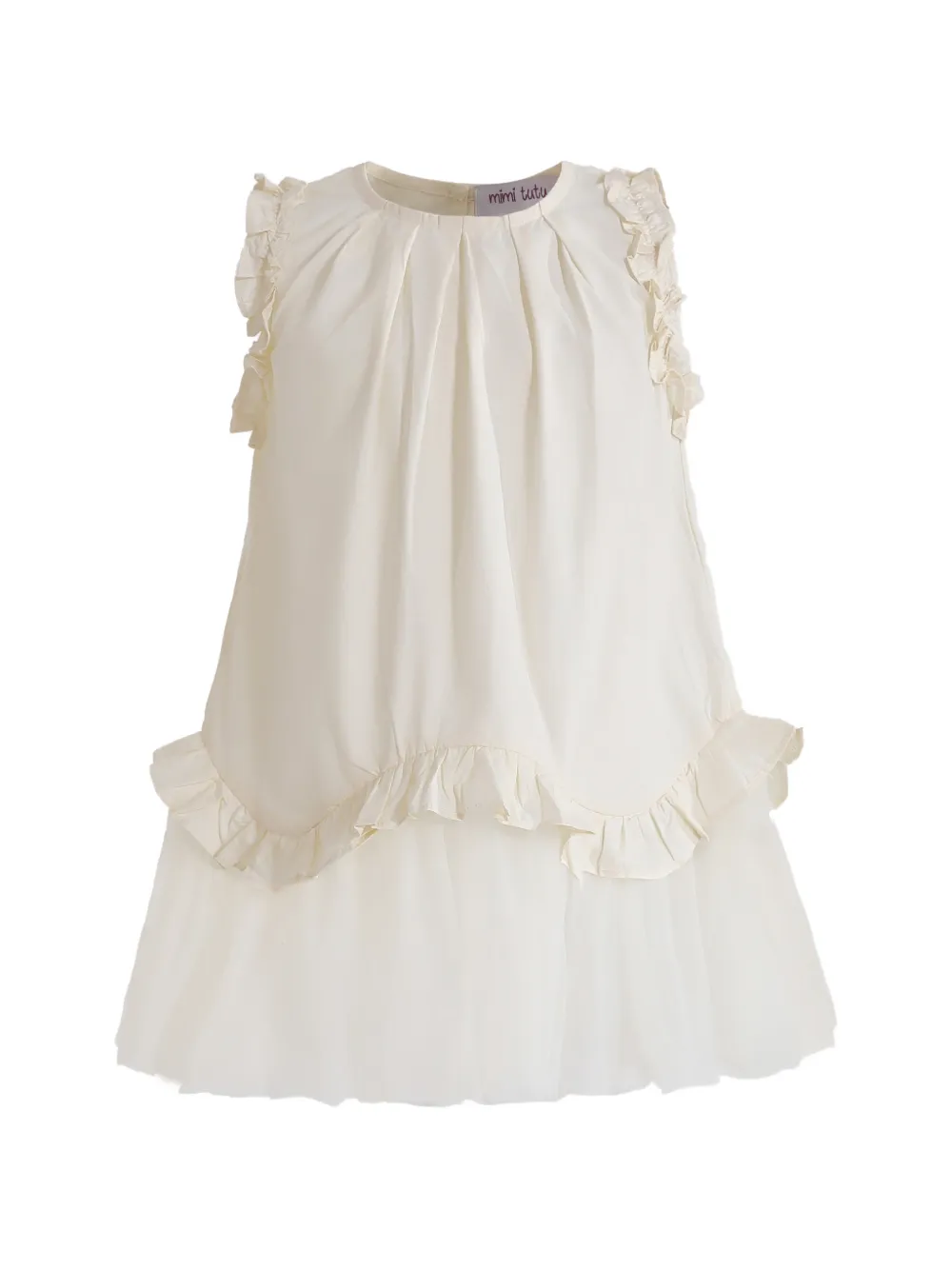 Mimi Tutu Kids' Lumielle Ruffled Dress In Neutral