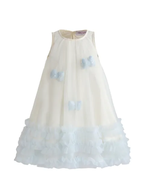 Mimi Tutu bow-embellished ruffled dress