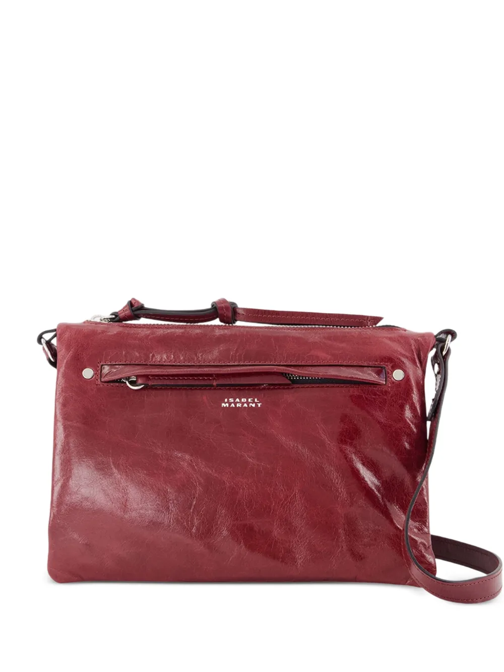 ISABEL MARANT Winna Duo leather crossbody bag - Rot