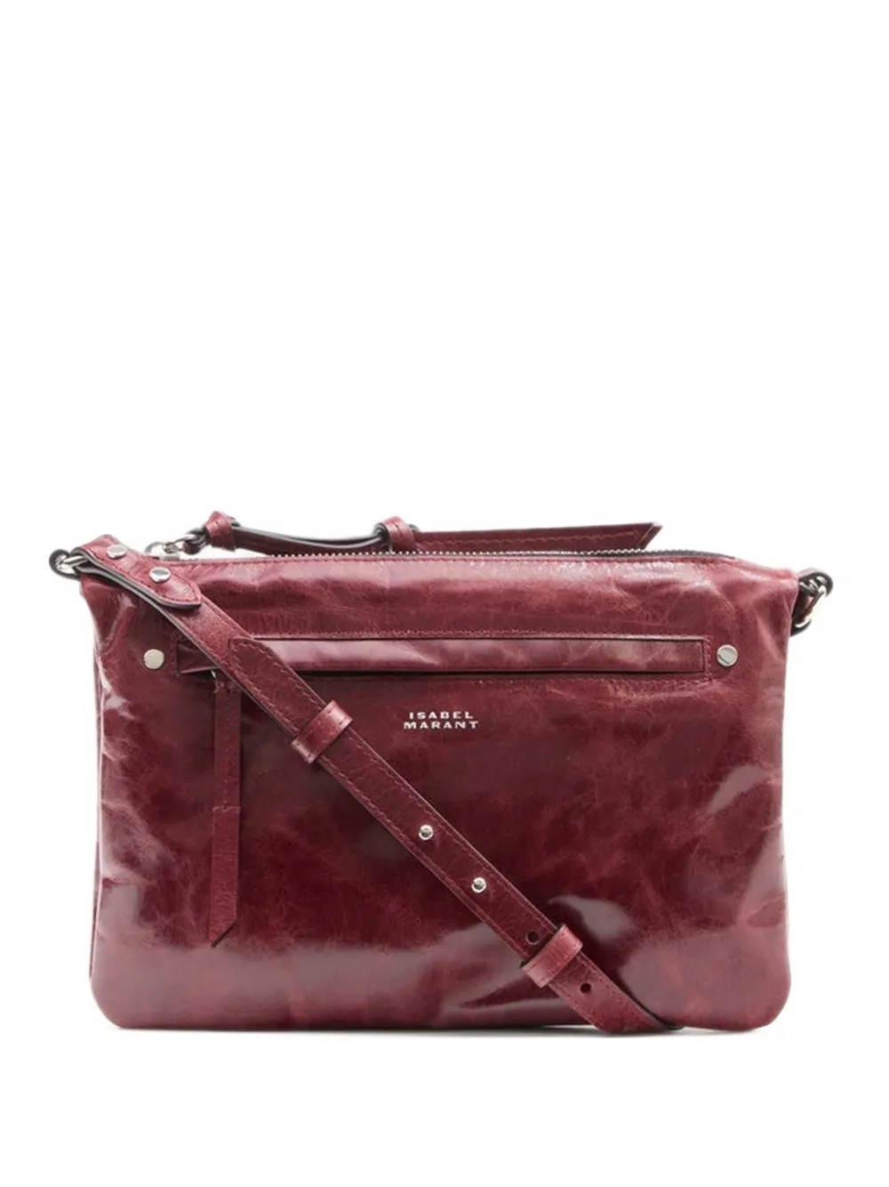 ISABEL MARANT Winna Duo leather crossbody bag - Rosso