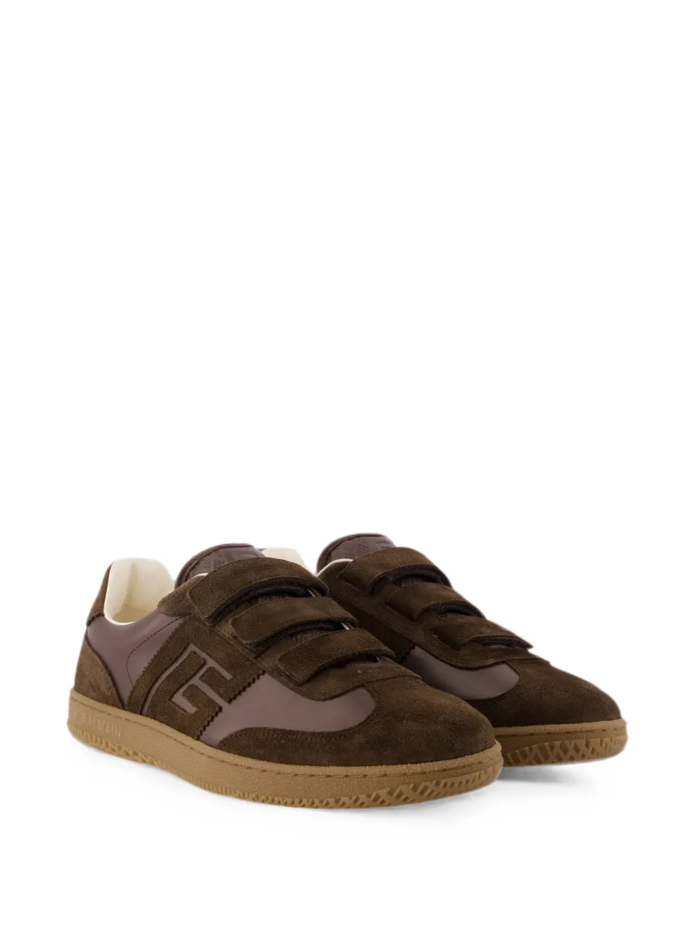 Balmain Swan touch-strap sneakers Bruin