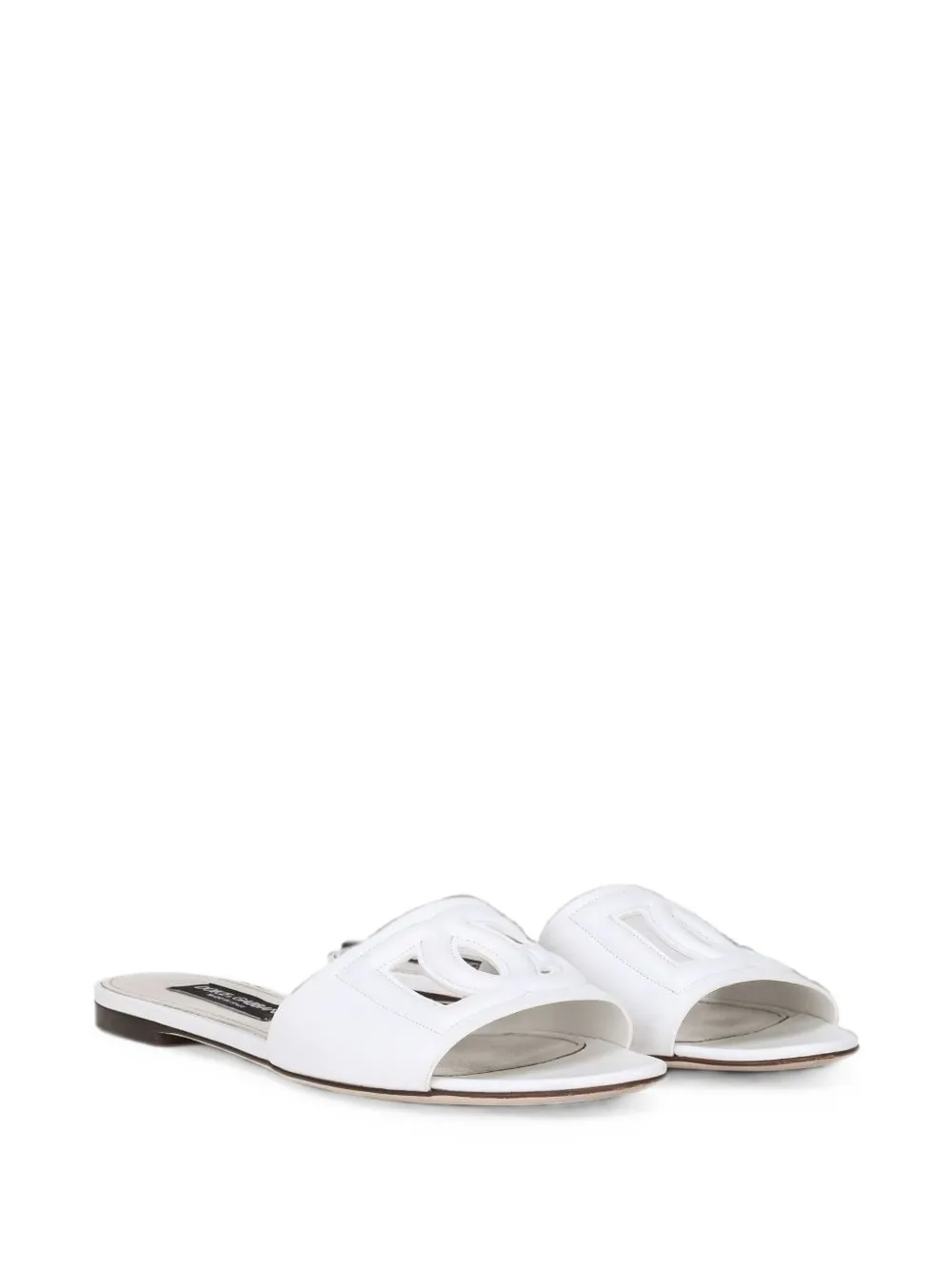 Dolce & Gabbana logo-cutout sandals Wit