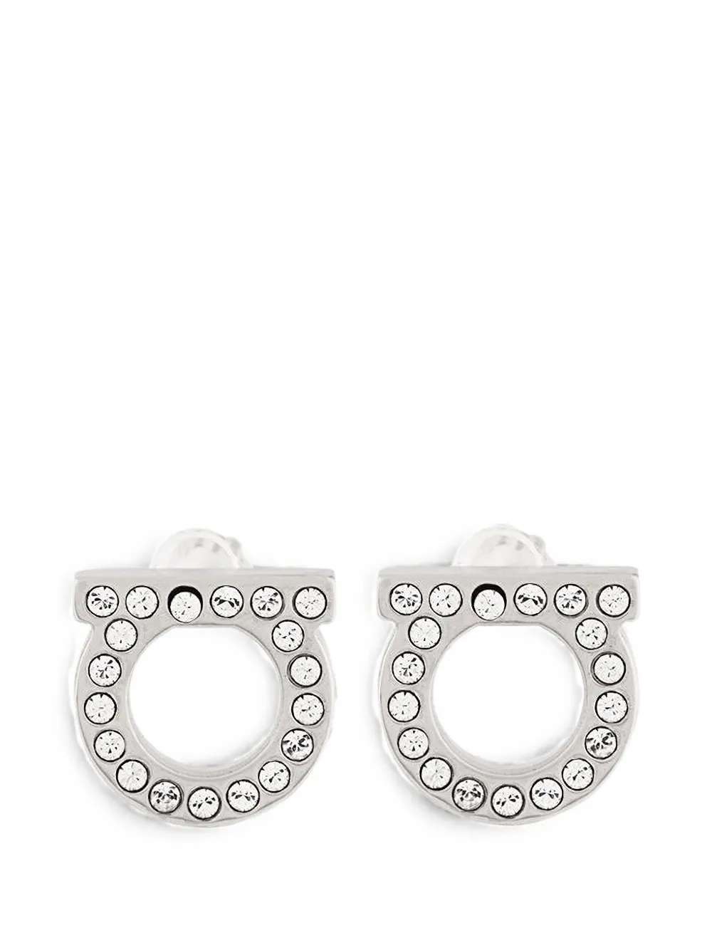 Ferragamo Gancini crystal-embellished earrings - Silver