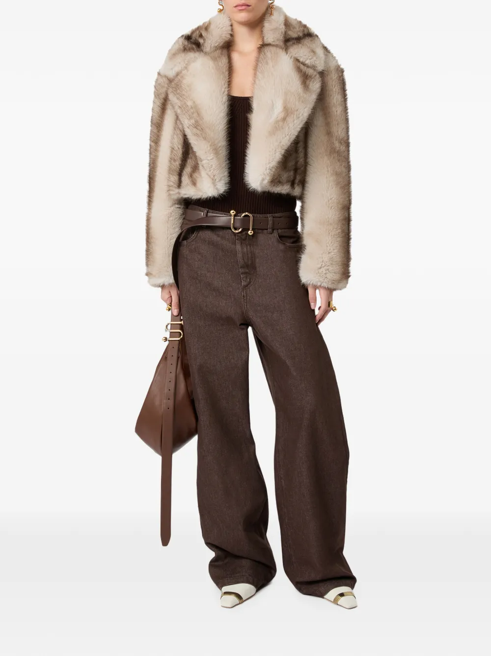 Sportmax Jack met krijtstreep Bruin