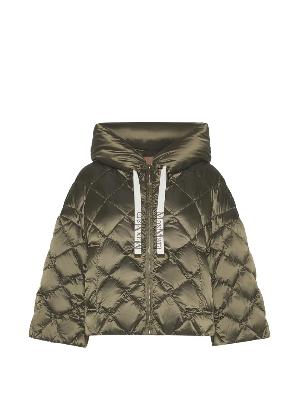 Max Mara quilted hooded jacket