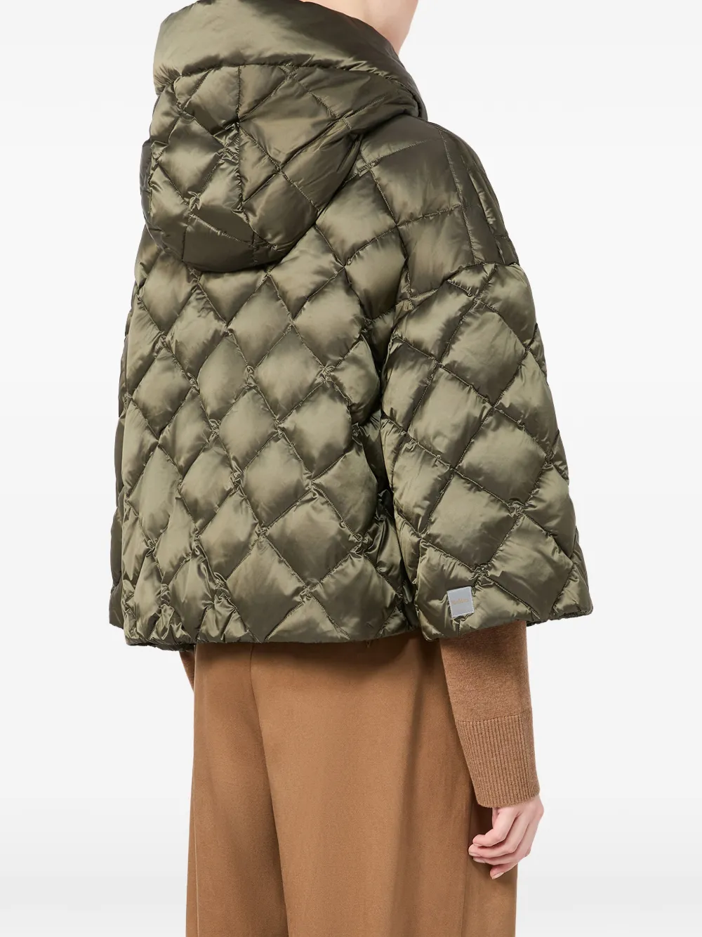 Max Mara Gevoerd jack met capuchon Groen