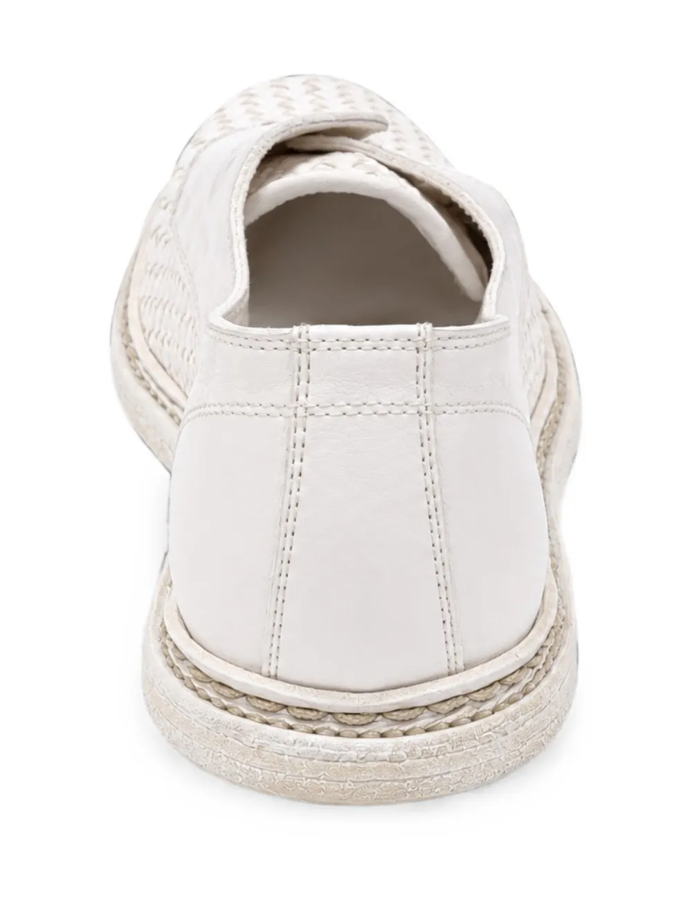 Guidi woven leather derby shoes Wit
