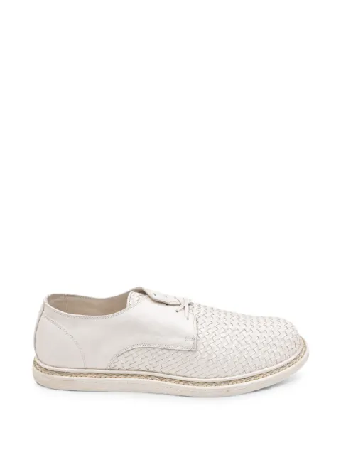 Guidi woven leather derby shoes