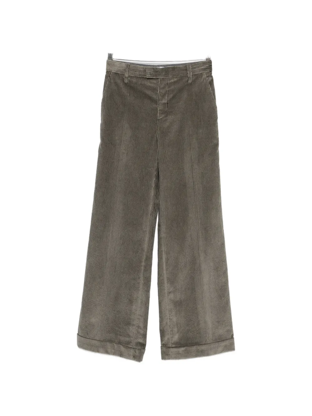 Brunello Cucinelli corduroy wide-leg trousers - Grün