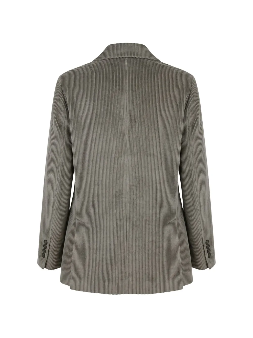 Brunello Cucinelli Ribfluwelen blazer met enkele rij knopen Grijs