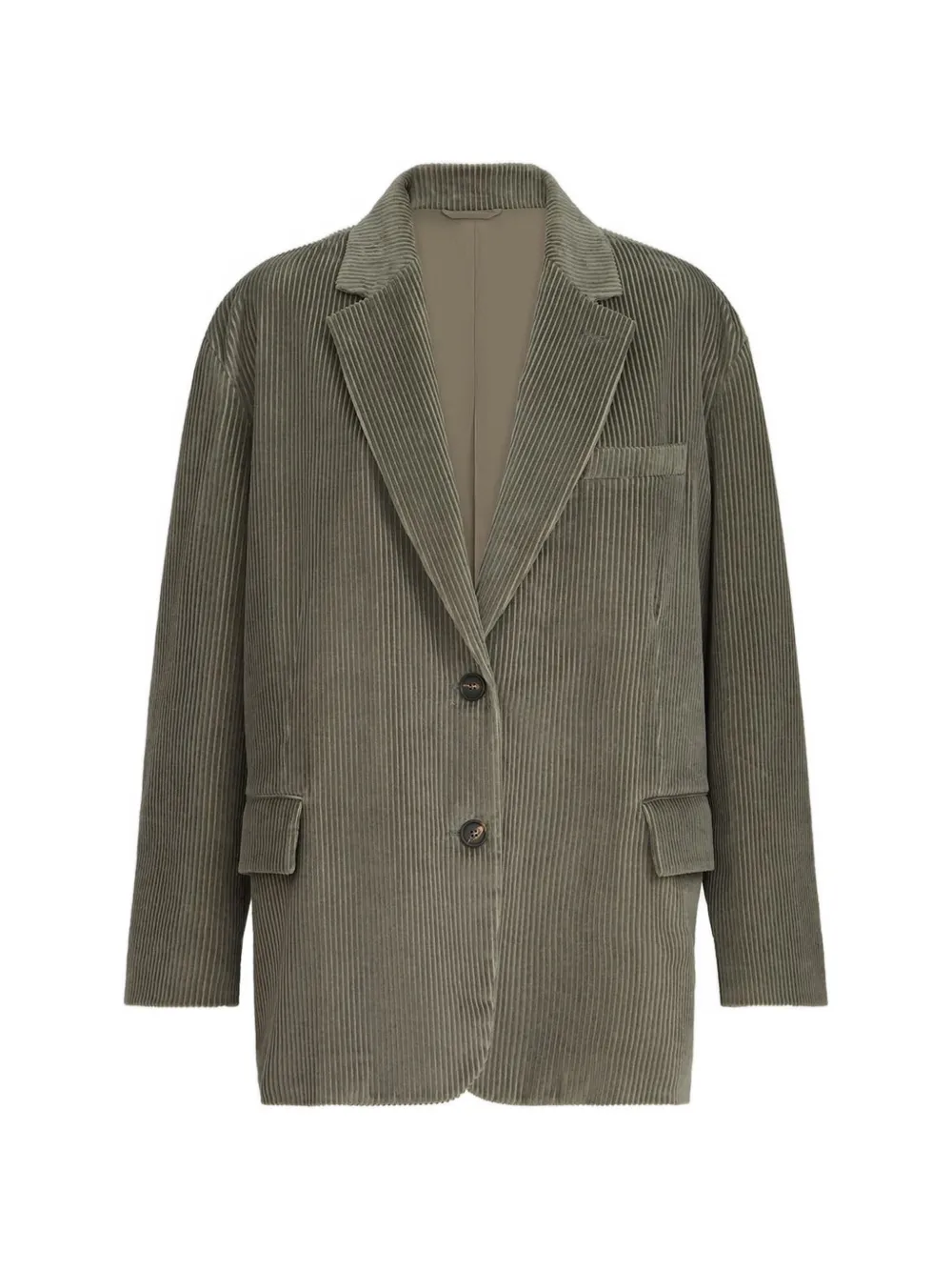 Brunello Cucinelli corduroy single-breasted blazer - Grey