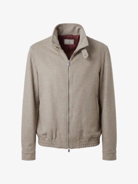 Brunello Cucinelli veste en laine à fermeture zippée