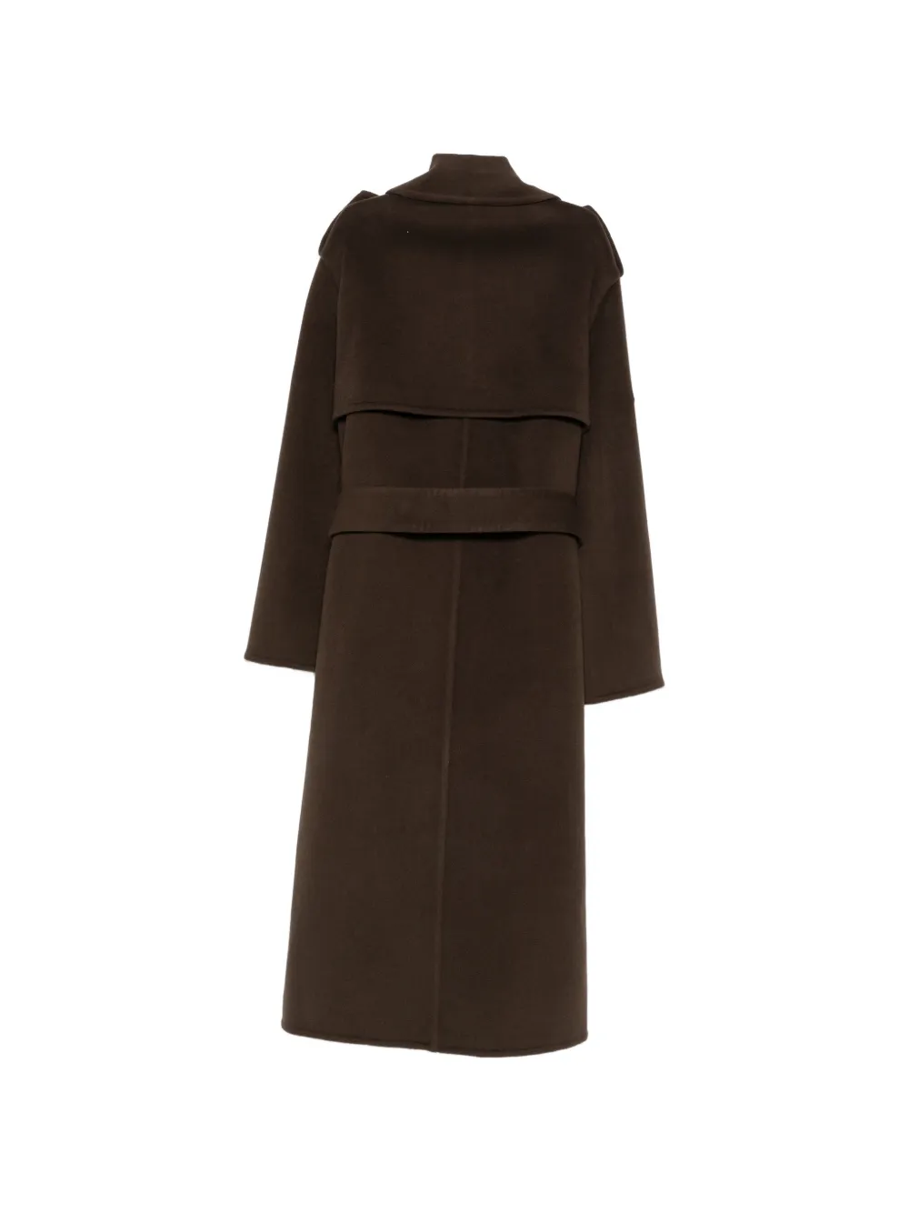 Alberta Ferretti Jas met ceintuur en dubbele rij knopen Bruin