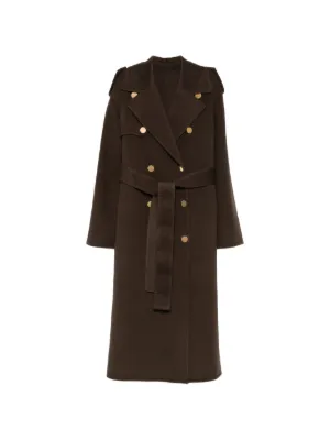 Jil Sander ファーカラー ダブルコート | グレー | FARFETCH JP