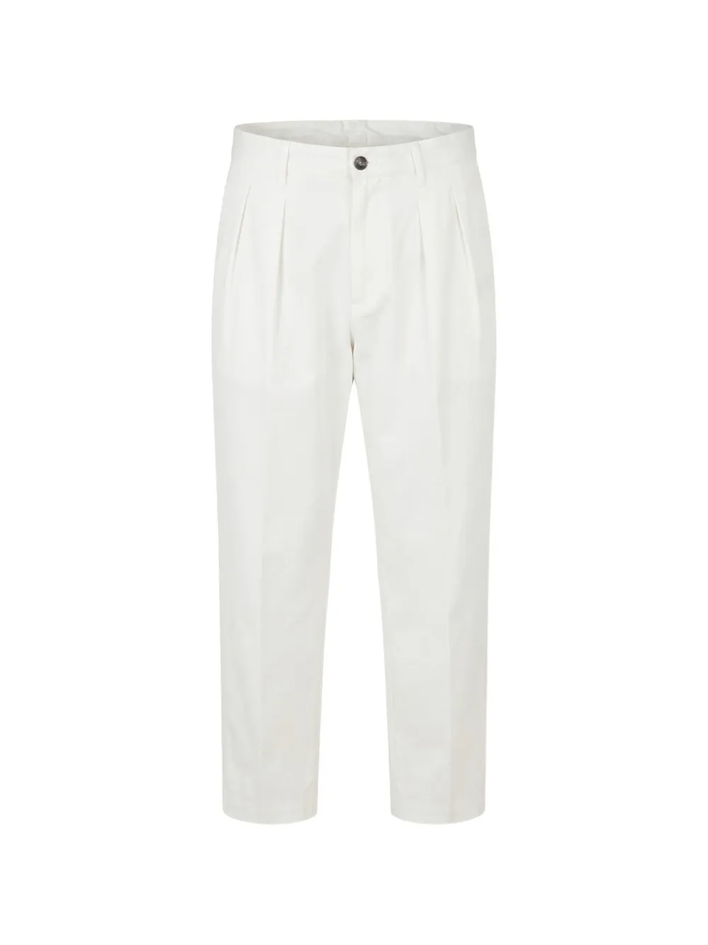 Nine In The Morning pleated-detail cotton trousers - Bianco