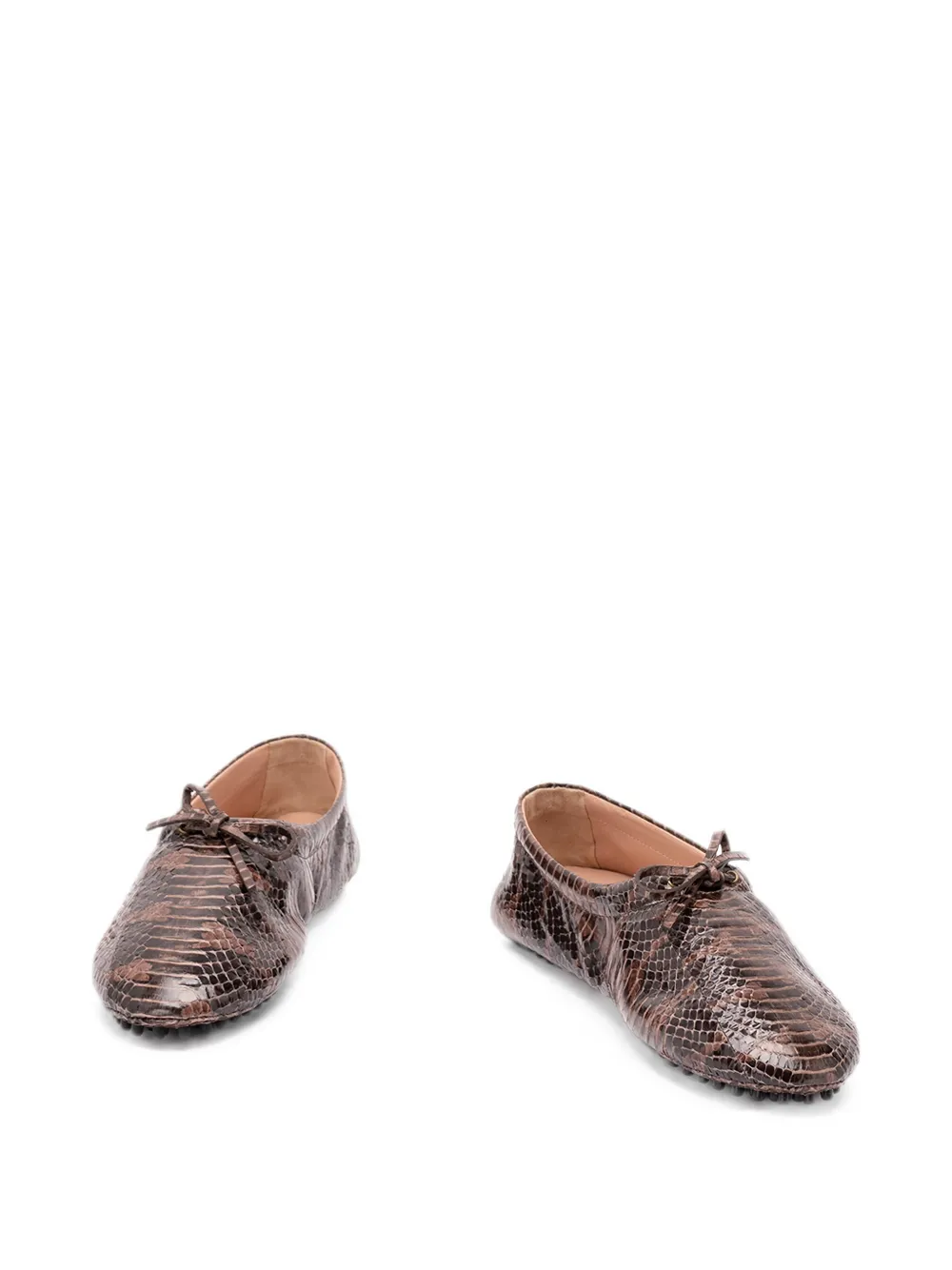 Alberta Ferretti bow-detail ballet flats Bruin