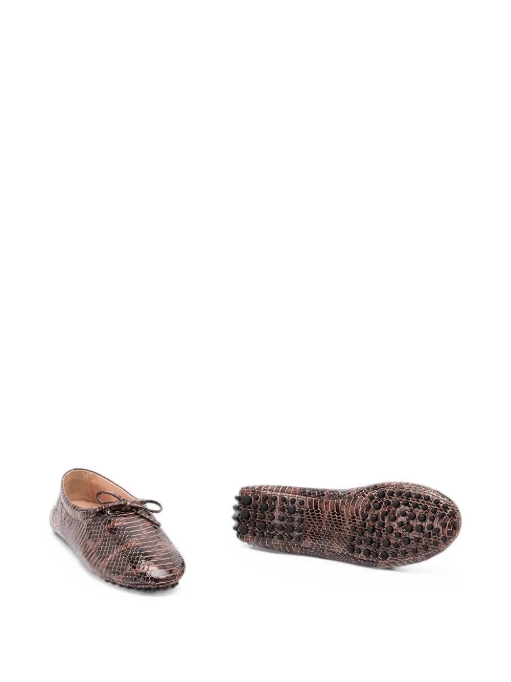 Alberta Ferretti bow-detail ballet flats Bruin