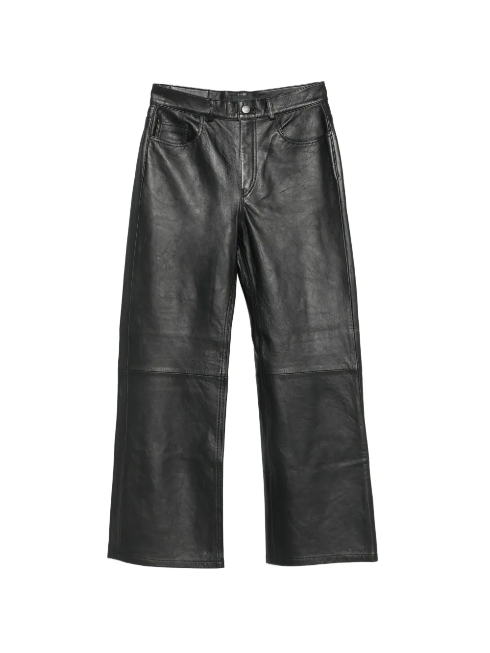 Haikure Winny leather five-pocket trousers - Schwarz