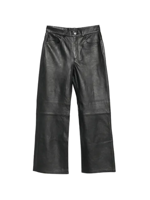 Haikure pantalon en cuir Winny à coupe cinq poches