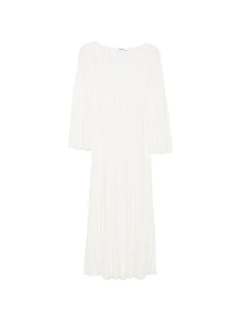 Antonino Valenti Nocciola wavy-knit long-sleeve midi dress